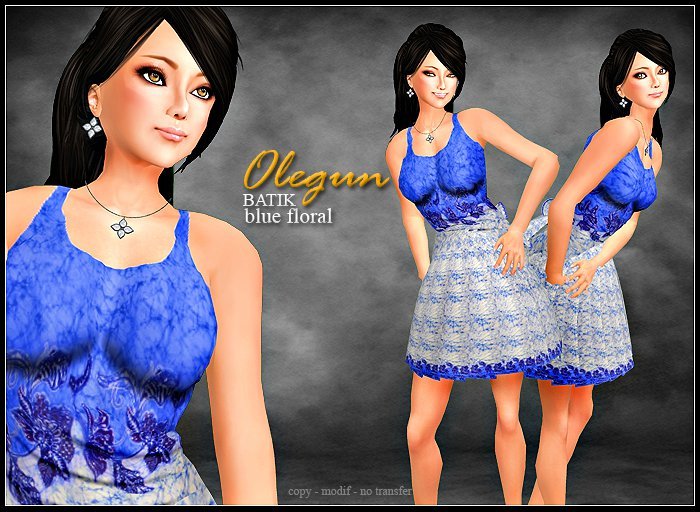 Batik Olegun Blue Floral