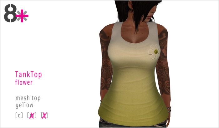 8+ // Clothes - TankTop Flower Yellow