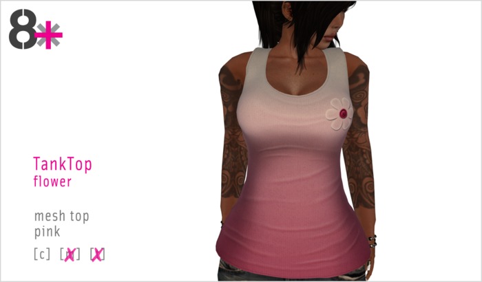 8+ // Clothes - TankTop Flower Pink