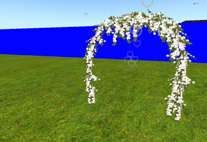 white wedding arch  emitter