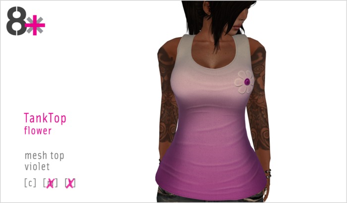 8+ // Clothes - TankTop Flower Violet