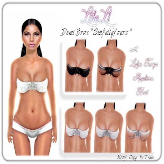 -Likeli-Demi Bras SinfullyYours "Black"&"White"