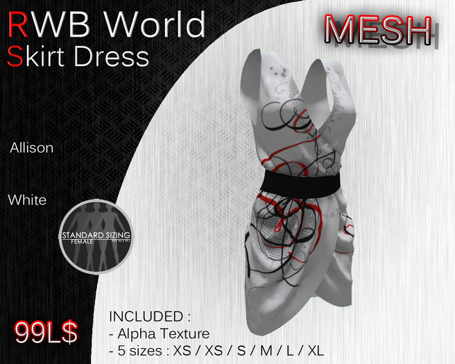 [RWB] - Mesh - Robe Jupe Allison Blanche