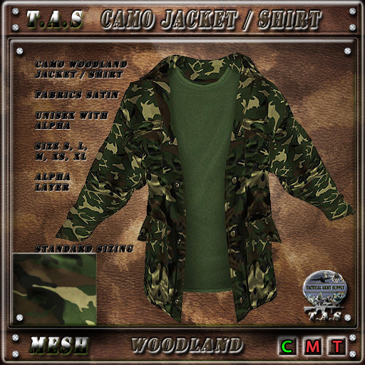 FOLDER TAS JACKET_SHIRT WOODLAND SATIN
