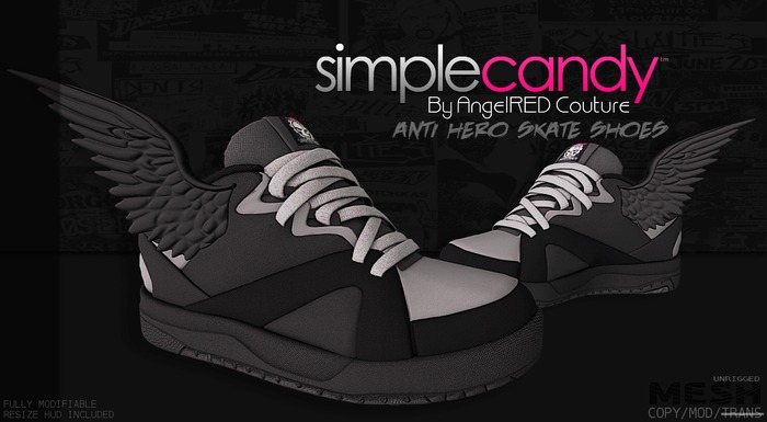 Simplecandy - Anti Hero Skate Shoes [Grey]