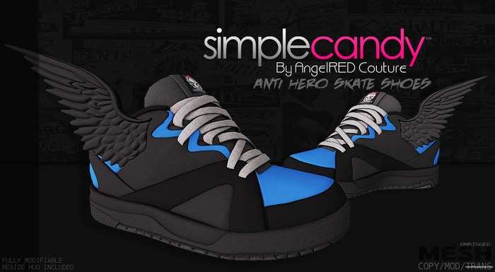 Simplecandy - Anti Hero Skate Shoes [Blue]