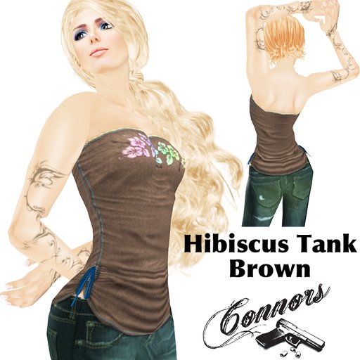 *Connors* Hibiscus TankTop Brown