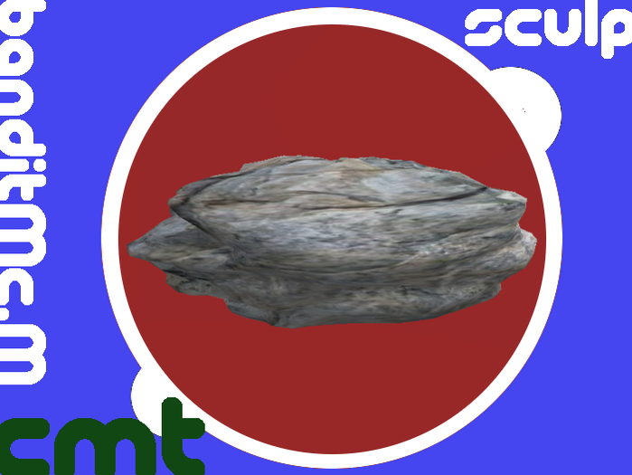 Flat sculpted stone No.2