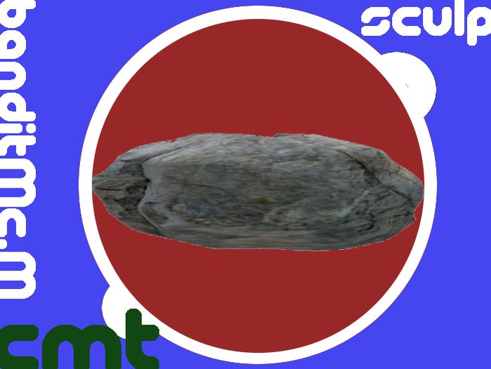 Flat sculpted stone No.3