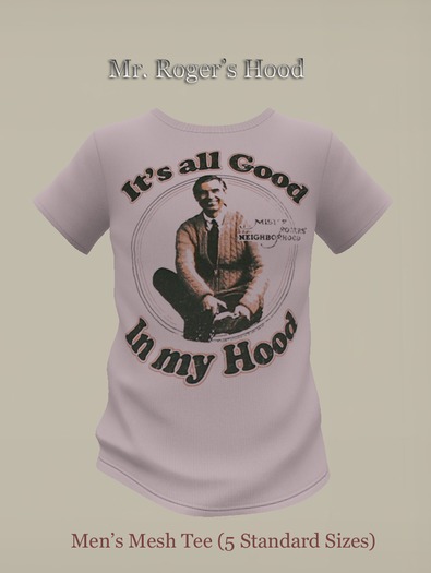 <BIC> Mr. Roger's Hood White TShirt (MESH)