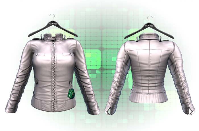 :{F.A.D.}: Moto Leather Jacket Grey