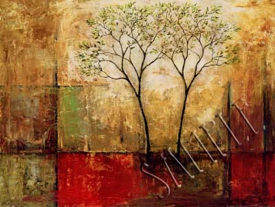 Morning Trees Painting