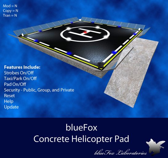 NEW!! blueFox Concrete Helicopter Pad