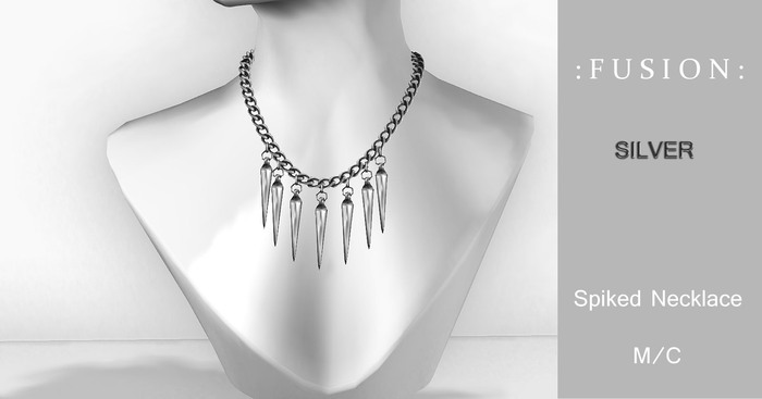 :Fusion: Spiked Silver Necklace 