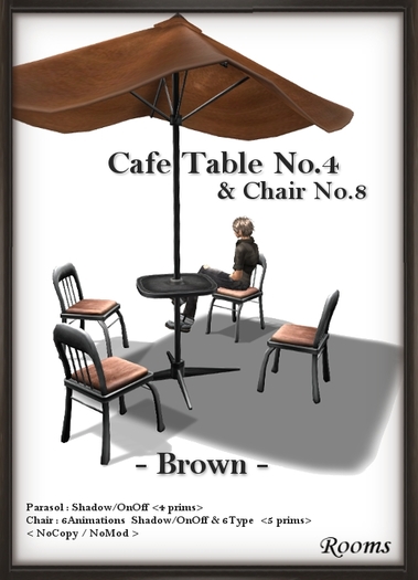 [Rooms]-CafeTable04-Brown