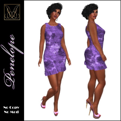 JCD Penelope Purple Mesh Dress (bagged)
