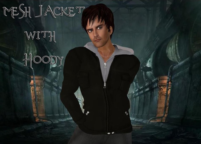 *SOIR* Mesh Brown Jacket with Hoody