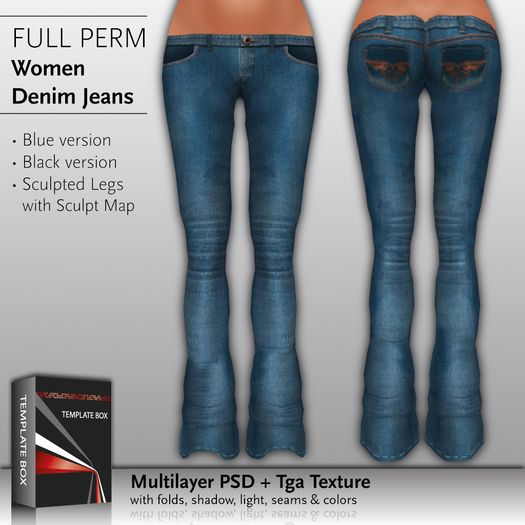 Template Box - Women Denim Jeans Kit