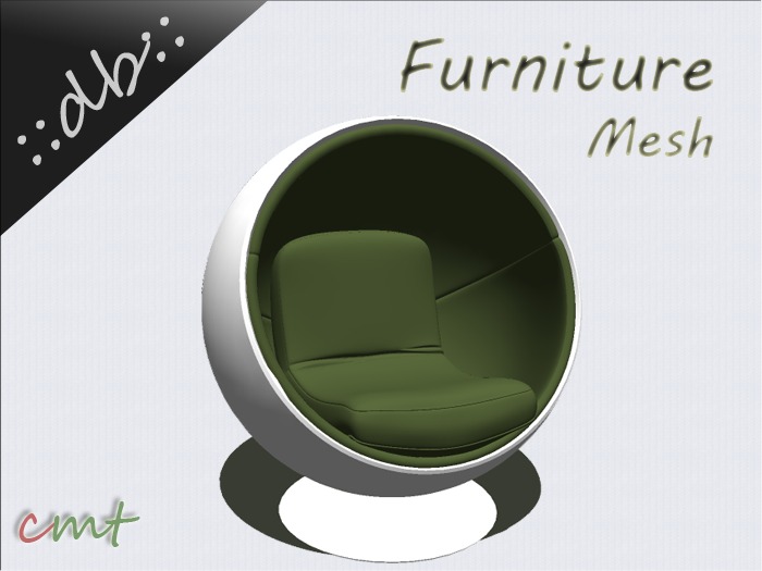 ::db furniture:: Design Leather Ball Chair army green 