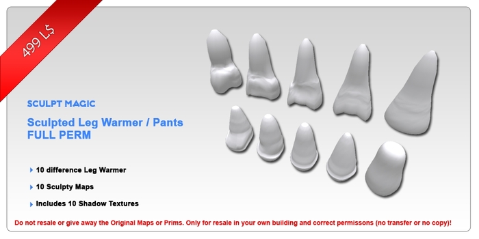 *Sculpt Magic* Sculpted Leg Warmer / Pants FULL PERM