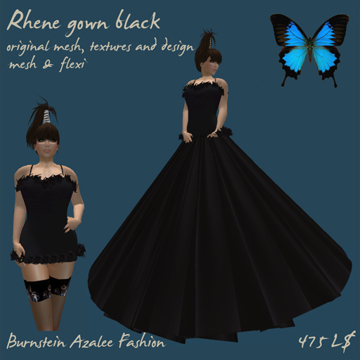 Rhene gown -- black