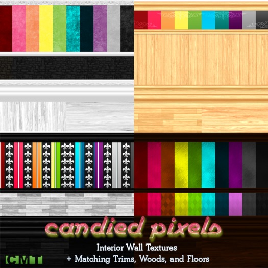 Candied Pixels Wall Textures + Matching Floor Fatpack 1-4