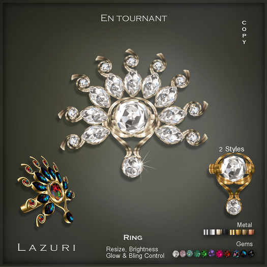 [< Lazuri >] En Tournant Ring - Color Change - Style Change