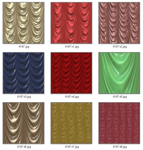 9 Silk Drapes Textures (FULL PERM)