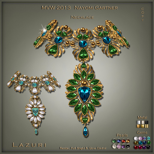 Lazuri MVW 2013 Nayomi Gartner Necklace