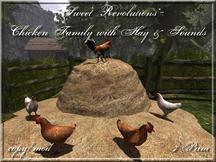 ~*SR*~ Chicken Family with Hay 6 Sounds BOX