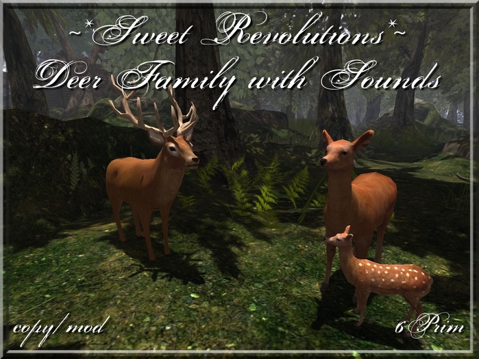 ~*SR*~ Deer Family with Sounds MESH Box