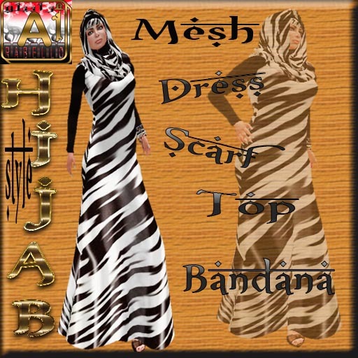 .:Arabello:. Hijab Style Zebra Brown