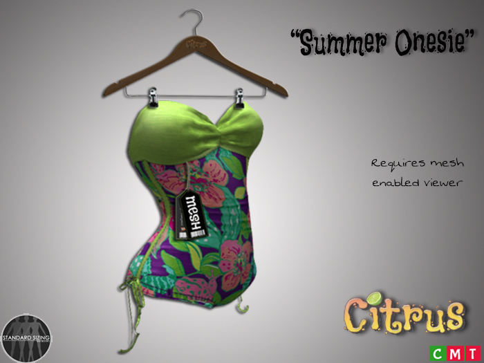 *Citrus* One Piece Floral Lime