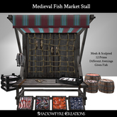 SC - Medieval Fish Market Stall - 12 prims