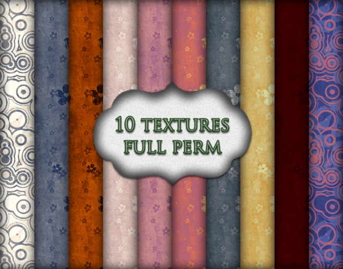 10 FULL PERM Seamless Floral Textures 