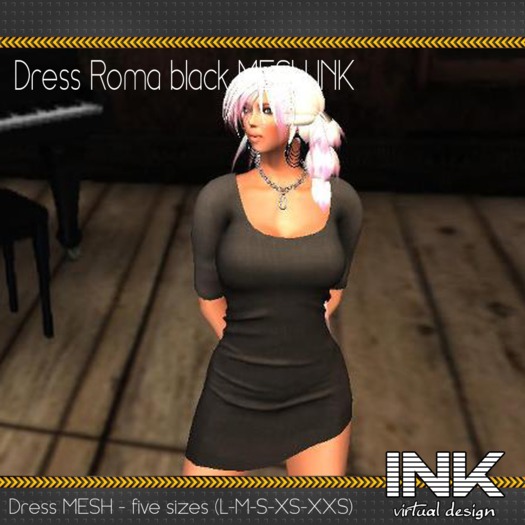 Vestido Roma - black MESH