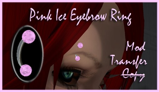 Pink Ice Eyebrow Ring
