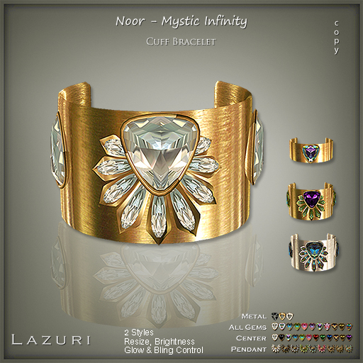 [< Lazuri >] Noor Mystic Infinity Cuff Bracelets