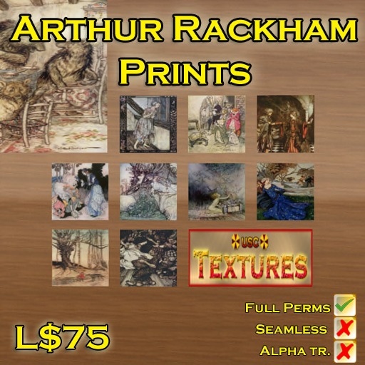USC Textures - Arthur Rackham Prints 