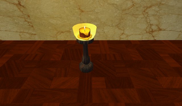 Candlestick Orange Flowers