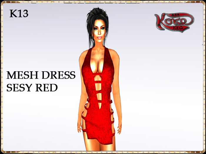 K13 MESH DRESS SEXY RED