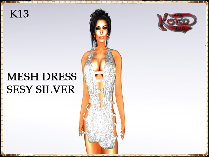 K13 MESH DRESS SEXY SILVER