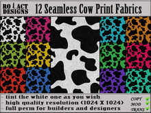 Ro!Act Designs 12 Seamless Cow Print Fabric