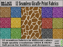 Ro!Act Designs Seamless Giraffe Print Fabric