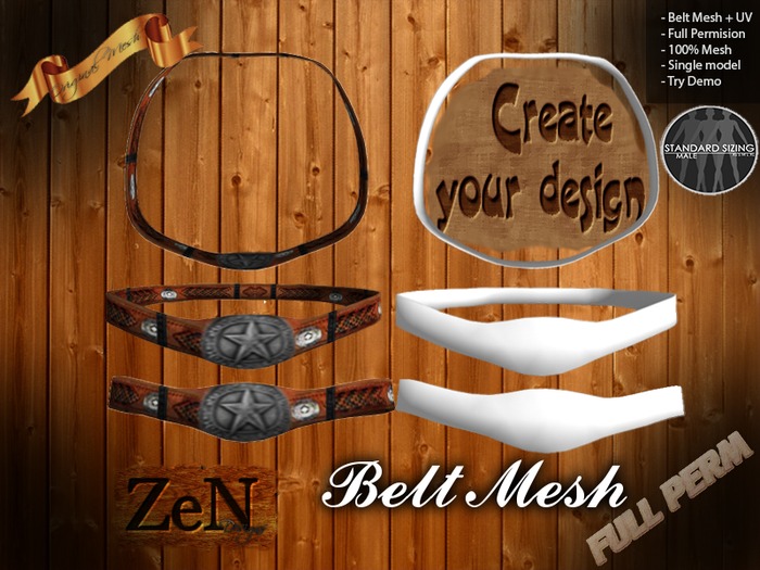 Belt Cowboy Mesh Full Perm