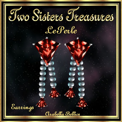 TST - LE PERLE RUBY EARRINGS BLACK.