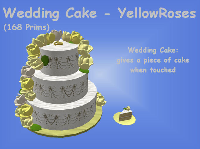 <MS> Decos Wedding Cake-YellowRoses