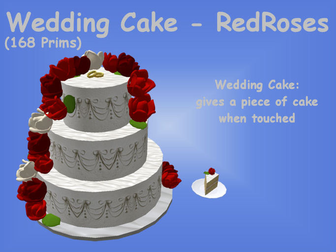 <MS> Decos Wedding Cake-RedRoses