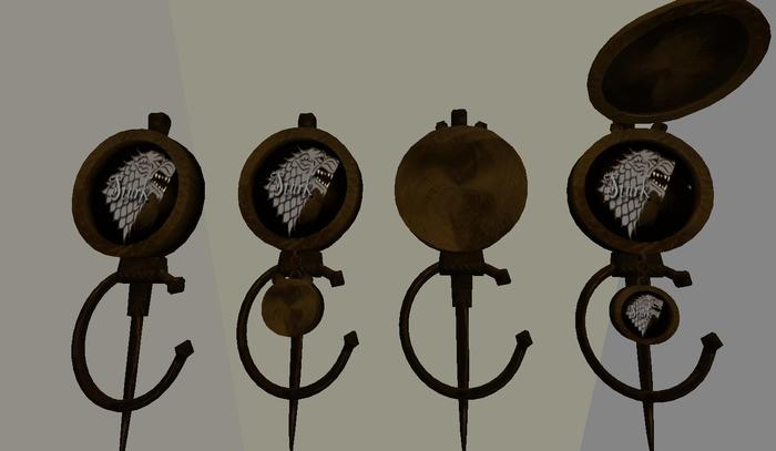 Stark Mens Broach & Locket Set