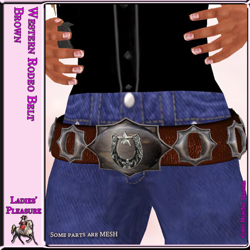 ~LP~ Western Rodeo Belt (BOXED) Brown